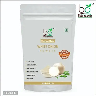 Bhumi Organic Dehydrated Natural White Onion Powder for Cooking and Hair Growth/Ready to use-500gm-thumb0