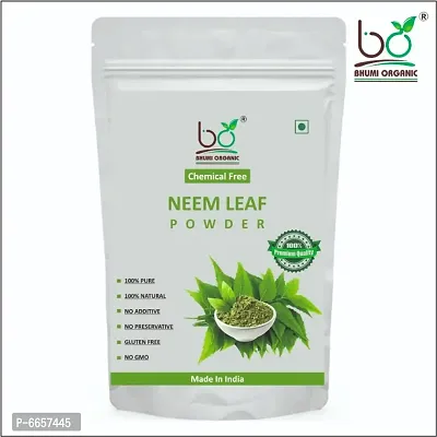Bhumi Organic Neem Powder( Natural and organic ) for Chemical Free Hair Cleanser, For Pimple Free Clear skin-500gm