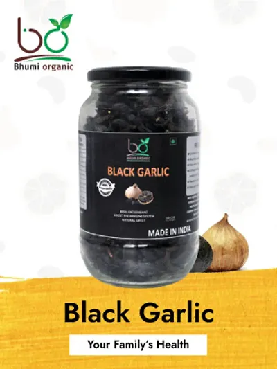 Black Garlic - Ready To Eat Peeled Cloves; Fermented, Non-Pungent and Great Taste - 250 Gms