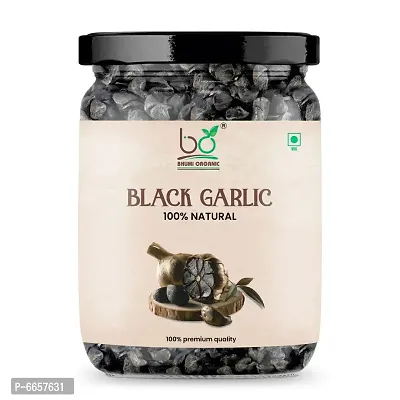 Black Garlic - Ready To Eat Peeled Cloves; Fermented, Non-Pungent and Great Taste - 250 Gms-thumb0