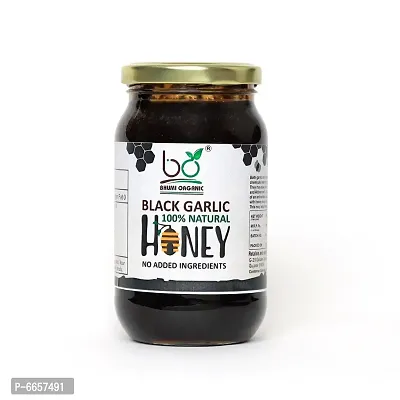 BHUMIORGANIC BLACK GARLIC INFUSED HONEY-500 Grams