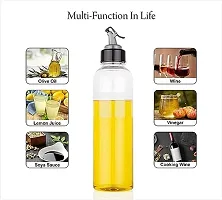 MADRIC 1000ml Glass Oil Dispenser Bottle 1 Litre For Kitchen, Round Shape, Pack of 2 (Clear)-thumb3