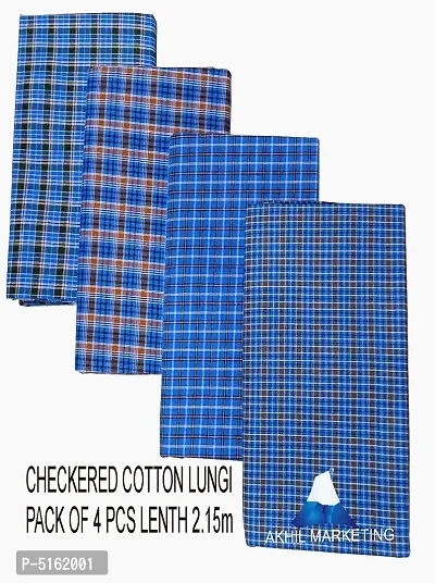 Chekerd Cotton Lungi (Same Colour)