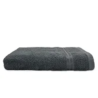 ABHIKRAM Quick Dry Bath Towel 100% Cotton Soft, Fluffy & Super Absorbent 375 GSM Bath|Beach| Hand Towel Solid, 28 inch X 59 inch (Grey)-thumb1