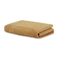 ABHIKRAM Quick Dry Bath Towel 100% Cotton Soft, Fluffy & Super Absorbent 375 GSM Bath|Beach| Hand Towel Solid, 28 inch X 59 inch (Light Brown)-thumb1