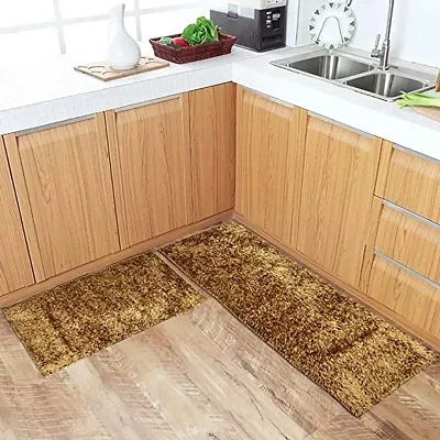 Polyester Fabric Multipurpose Ultra Soft Shaggy Anti Skid Anti slip Runners for bathroom and Batroom Mats with Rubber Backing Water Absorbing Rug Mat for Bathroom Kitchen Bedroom Door P