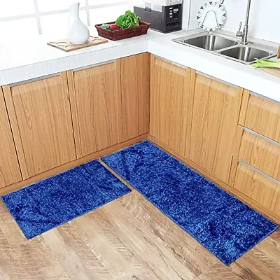 Polyester Fabric Multipurpose Ultra Soft Shaggy Anti Skid Anti slip Runners for bathroom and Batroom Mats with Rubber Backing Water Absorbing Rug Mat for Bathroom Kitchen Bedroom Door P