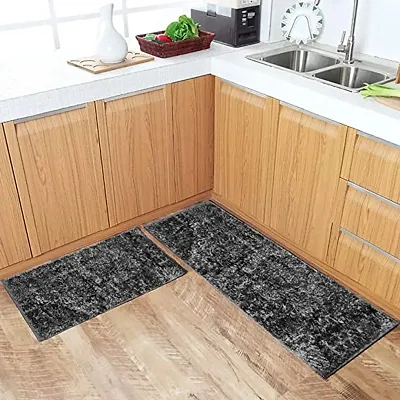 Polyester Fabric Multipurpose Ultra Soft Shaggy Anti Skid Anti slip Runners for bathroom and Batroom Mats with Rubber Backing Water Absorbing Rug Mat for Bathroom Kitchen Bedroom Door P