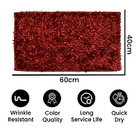 Polyester Fabric Multipurpose Ultra Soft Shaggy Anti Skid Anti slip Runners for bathroom and Batroom Mats with Rubber Backing Water Absorbing Rug Mat for Bathroom Kitchen Bedroom Door Passage-thumb2
