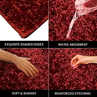 Polyester Fabric Multipurpose Ultra Soft Shaggy Anti Skid Anti slip Runners for bathroom and Batroom Mats with Rubber Backing Water Absorbing Rug Mat for Bathroom Kitchen Bedroom Door Passage-thumb3