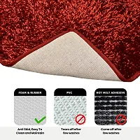 Polyester Fabric Multipurpose Ultra Soft Shaggy Anti Skid Anti slip Runners for bathroom and Batroom Mats with Rubber Backing Water Absorbing Rug Mat for Bathroom Kitchen Bedroom Door Passage-thumb4