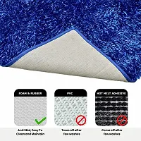 Polyester Fabric Multipurpose Ultra Soft Shaggy Anti Skid Anti slip Runners for bathroom and Batroom Mats with Rubber Backing Water Absorbing Rug Mat for Bathroom Kitchen Bedroom Door P-thumb2