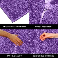 Polyester Fabric Multipurpose Ultra Soft Shaggy Anti Skid Anti slip Runners for bathroom and Batroom Mats with Rubber Backing Water Absorbing Rug Mat for Bathroom Kitchen Bedroom Door P-thumb2
