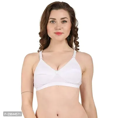 Stylish White Cotton Single Bras For Women Pack Of 1-thumb0