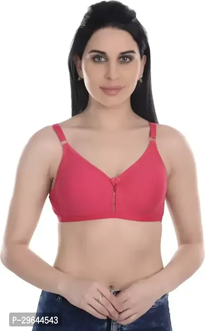 Stylish Pink Cotton Single Bras For Women Pack Of 1-thumb0