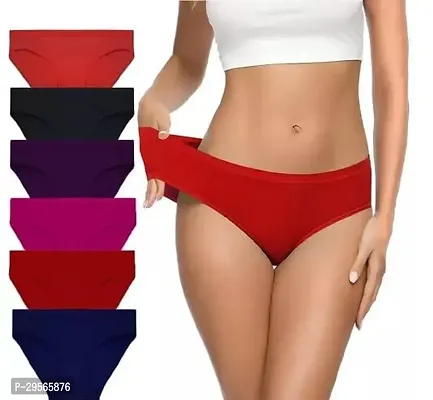 Plus Size Cotton Blend High Waist Panty with Full Coverage for Women-thumb0