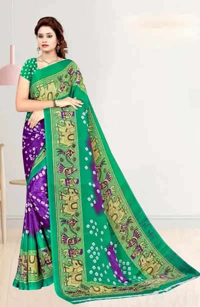 New In Cotton Blend Saree with Blouse piece 