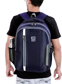 Stylish Blue Polyester Unisex Backpacks For Home Office School Uses-thumb3