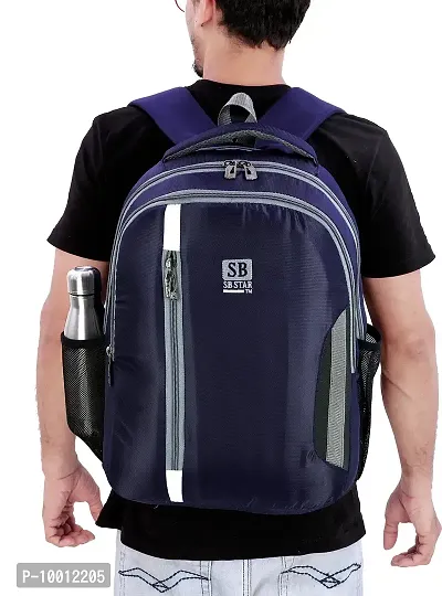 Stylish Blue Polyester Unisex Backpacks For Home Office School Uses-thumb4
