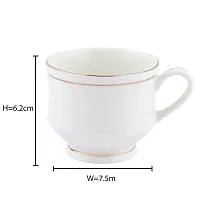 Useful China Tea Coffee Cup Set With Golden Line - Set Of 6-thumb2