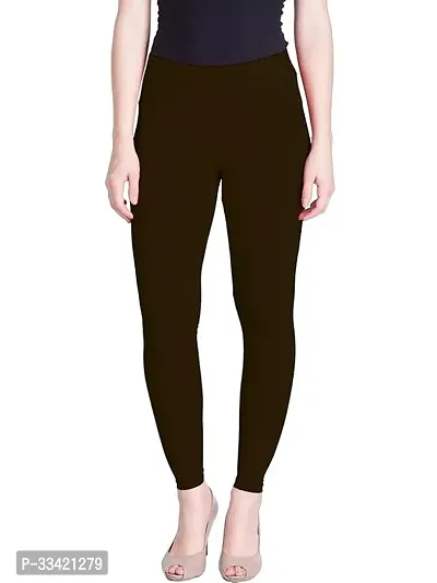 Fabulous Coffee Cotton Solid Leggings For Women-thumb0