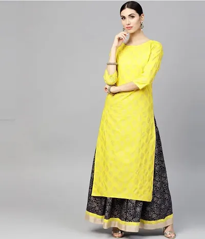 Festive Wear Rayon Kurta With Skirt