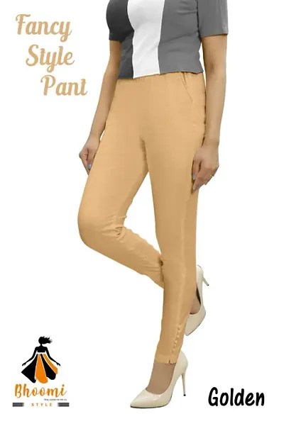 Buy MayFay Women Cotton Trousers Mehandi GreenGolden Online at Best  Prices in India  JioMart