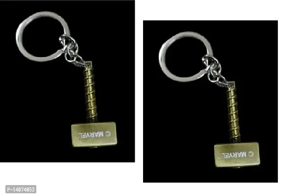 Classic Metal Suitable to use as Bag Charm, Car Keychain, Bike Keychain, Set of 2