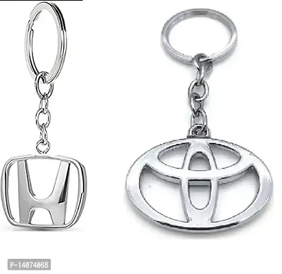 Classic Metal Suitable to use as Bag Charm, Car Keychain, Bike Keychain, Set of 2