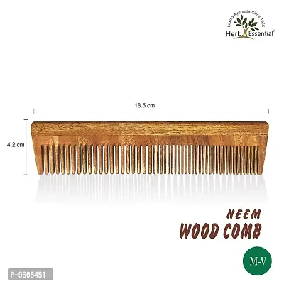 Naturel Pure Neem Wooden Comb For Women  Men For Hair Growth-thumb3