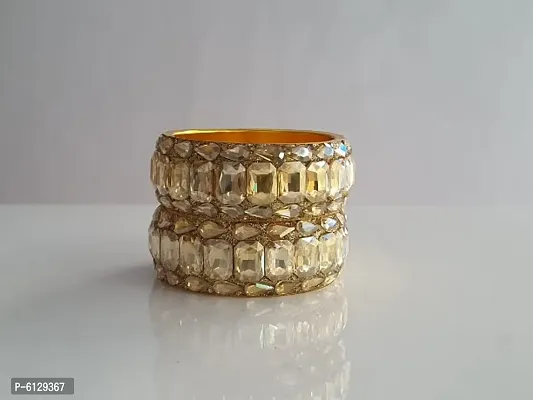 Elegant Calcutta Brass Magic Stones Bangles For Women-thumb0