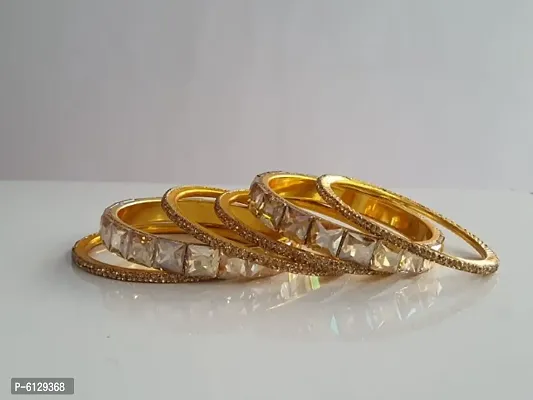 Elegant Calcutta Brass Magic Stones Bangles For Women-thumb0