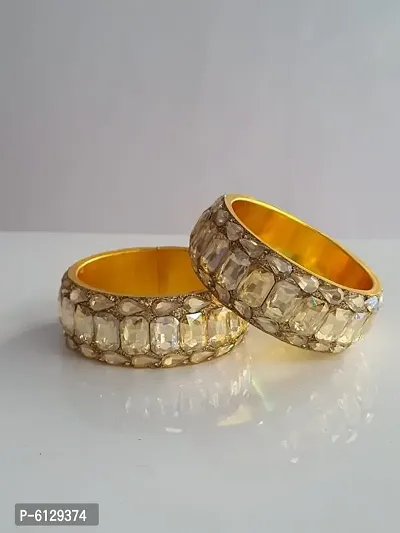 Elegant Calcutta Brass Magic Stones Bangles For Women