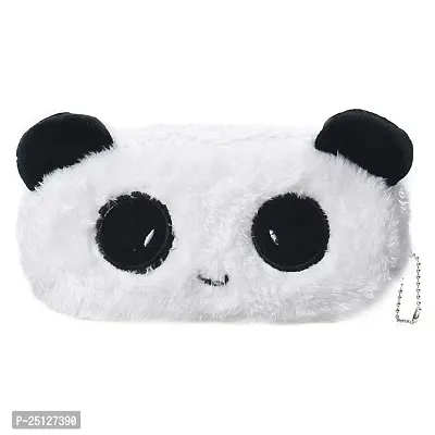 Soft Animal Panda Fur Pouch for Kids Birthday Gift and Return Gifts (Pack of 1)-thumb0