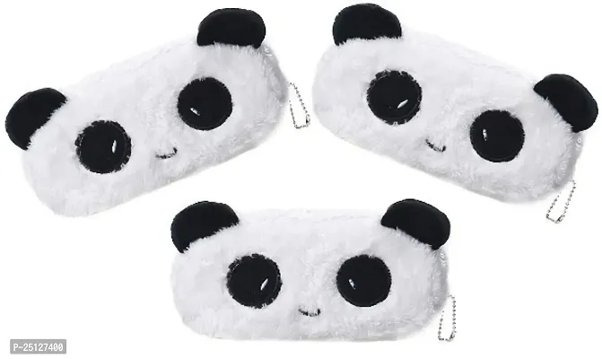 Soft Animal Panda Fur Pouch for Kids Birthday Gift and Return Gifts (Pack of 3)