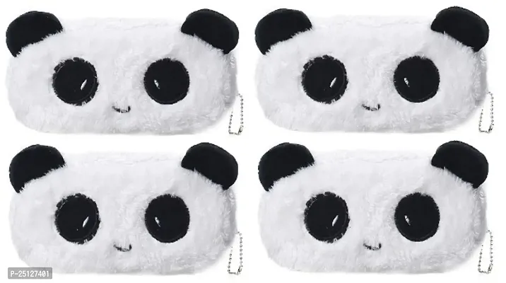 Soft Animal Panda Fur Pouch for Kids Birthday Gift and Return Gifts (Pack of 4)