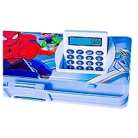 Spiderman Calculator Pencil Box And Unicorn fur Pouch Combo Set For Boys And Girls-thumb3
