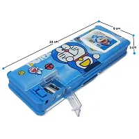 Doreamon Calculator Pencil Box And Animal Panda Fur Pouch Combo Set For Boys And Girls-thumb2