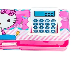 Princess And Hello Kitty Calculator Box Art Plastic Pencil Boxes  (Set of 2, Multicolor)-thumb2