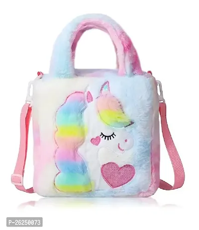 Unicorn Plush Sling Bag Backpack Shoulder Bag Picnic Travelling For kids  Girls   Womens-thumb0