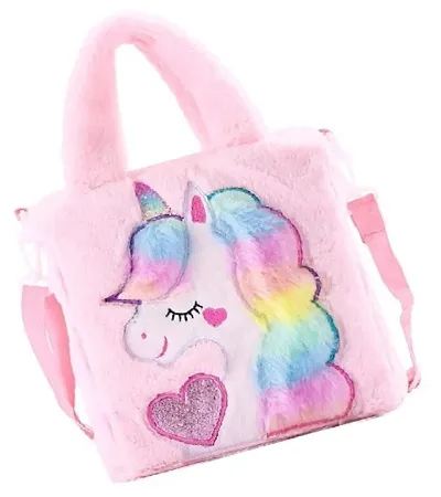 Unicorn Plush Handbag for Girls || Shoulder Bag with Adjustable Shoulder Strap