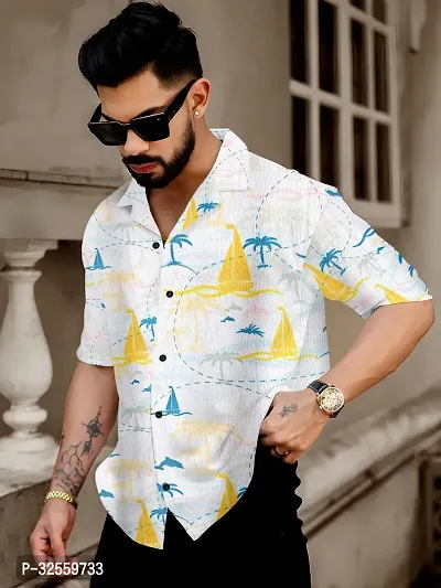 Stylish Multicoloured Polycotton Solid Short Sleeves Shirt For Men-thumb0