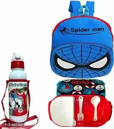 Beautiful Softy School Bags with Bottle and Lunch Box  for Kids Combo