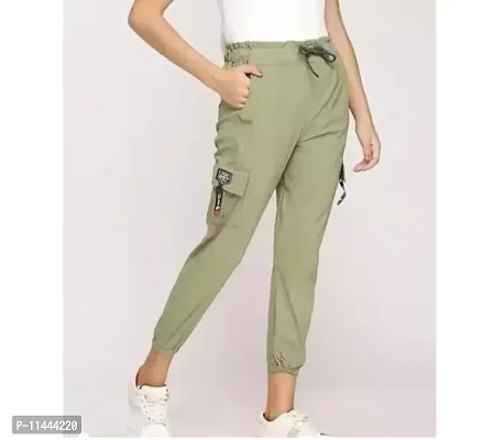 Fancy Lycra Cargo Pant For Women-thumb0