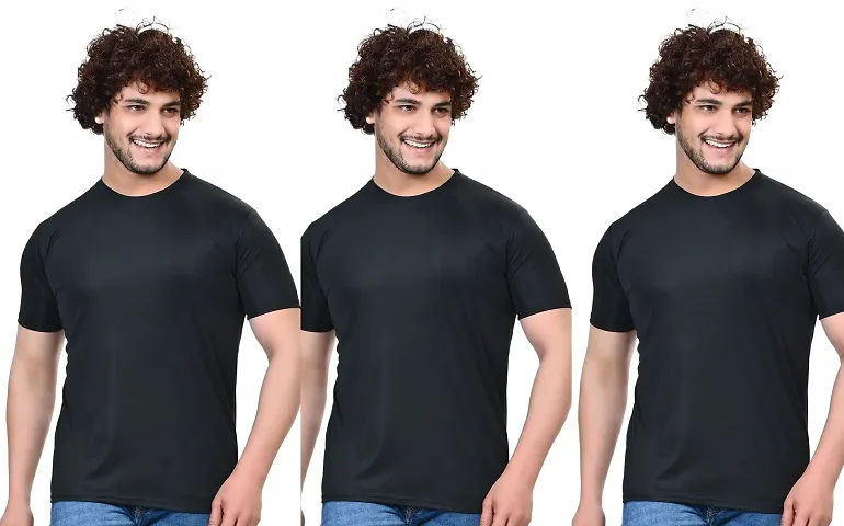 Comfortable Polycotton T-Shirt For Men Pack Of 3