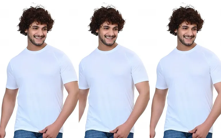 Comfortable Polycotton T-Shirt For Men Pack Of 3