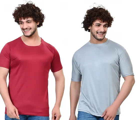 Comfortable Polycotton T-Shirt For Men Pack Of 2