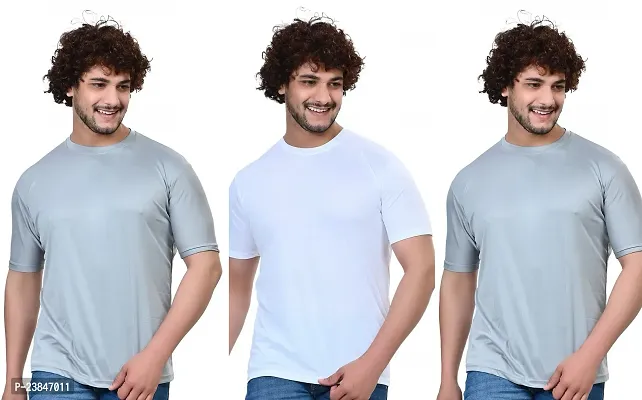 Comfortable Multicoloured Polycotton T-Shirt For Men Pack Of 3