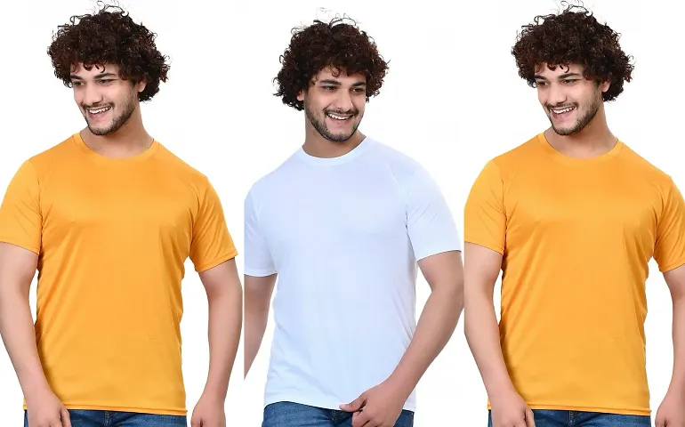 Comfortable Polycotton T-Shirt For Men Pack Of 3