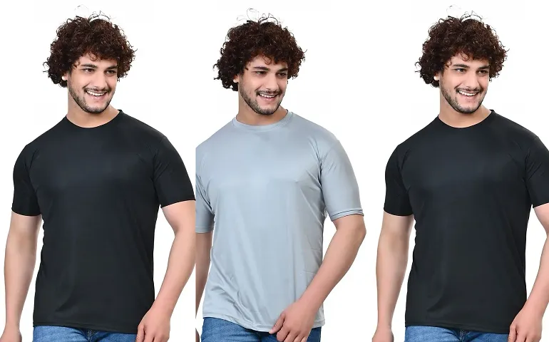 Comfortable Polycotton T-Shirt For Men Pack Of 3